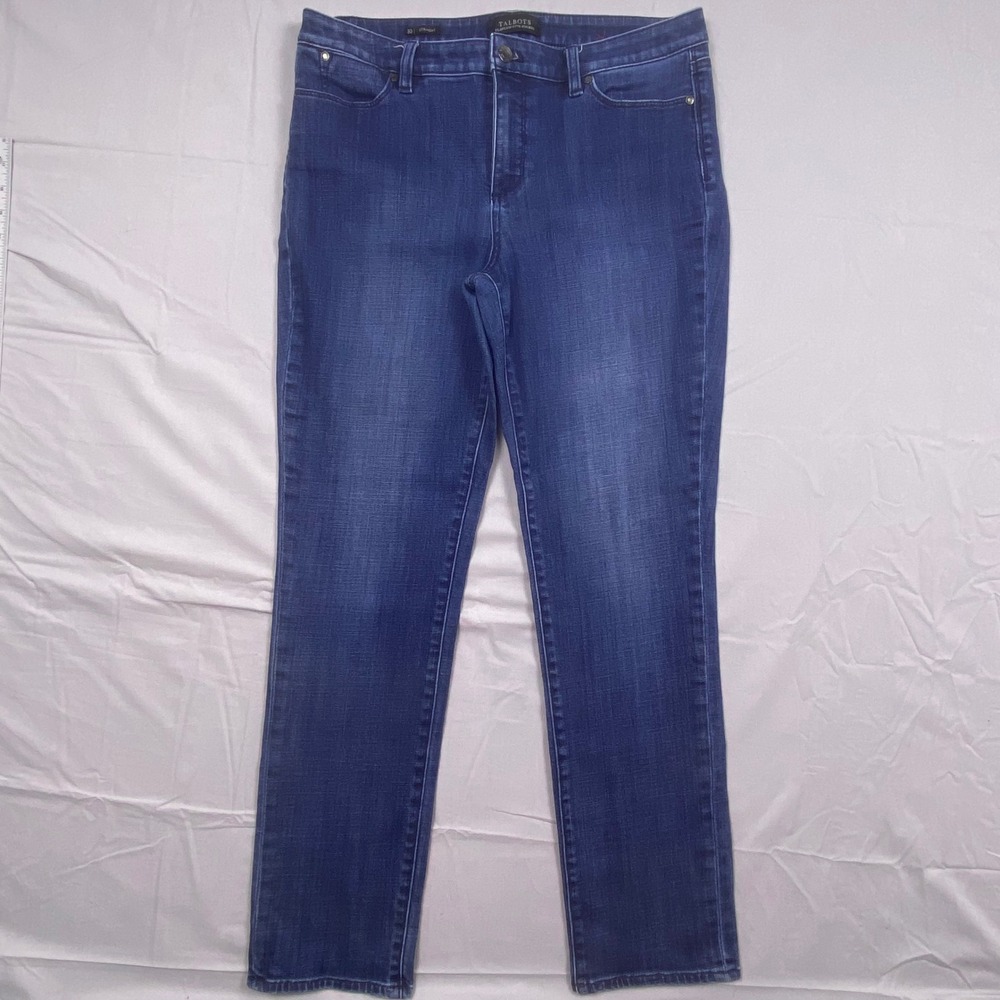 Talbots Flawless Five-Pocket Straight Leg Jeans Women 10 Blue Stretch Casual